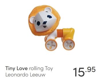Aanbiedingen Tiny love rolling toy leonardo leeuw - Tiny Love - Geldig van 23/05/2021 tot 29/05/2021 bij Baby & Tiener Megastore