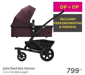 Aanbiedingen Joolz geo2 epic maroon 2-in-1 kinderwagen - Joolz - Geldig van 23/05/2021 tot 29/05/2021 bij Baby & Tiener Megastore