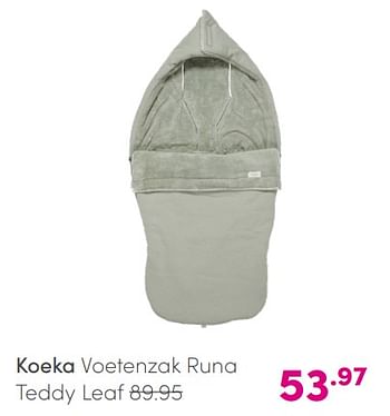 Aanbiedingen Koeka voetenzak runa teddy leaf - Koeka - Geldig van 23/05/2021 tot 29/05/2021 bij Baby & Tiener Megastore