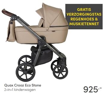 Aanbiedingen Quax crooz eco stone 2-in-1 kinderwagen - Quax - Geldig van 23/05/2021 tot 29/05/2021 bij Baby & Tiener Megastore