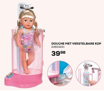 Aanbiedingen Douche met verstelbare kop - Baby Born - Geldig van 25/05/2021 tot 22/06/2021 bij Supra Bazar