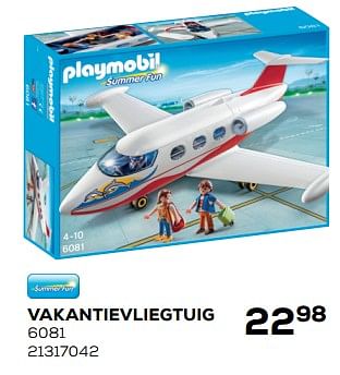 Aanbiedingen Vakantievliegtuig - Playmobil - Geldig van 25/05/2021 tot 22/06/2021 bij Supra Bazar