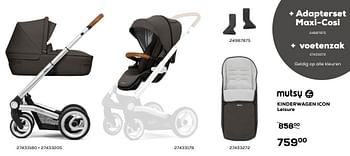 Aanbiedingen Kinderwagen icon leisure - Mutsy - Geldig van 25/05/2021 tot 22/06/2021 bij Supra Bazar