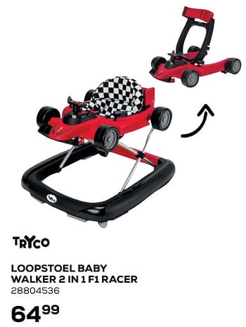 Aanbiedingen Loopstoel baby walker 2 in 1 f1 racer - Tryco - Geldig van 25/05/2021 tot 22/06/2021 bij Supra Bazar