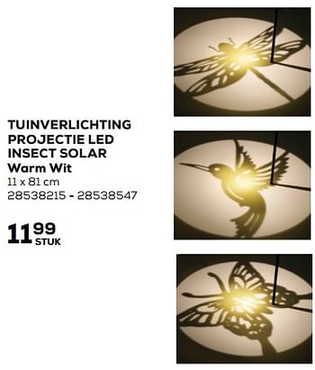 Aanbiedingen Tuinverlichting projectie led insect solar warm wit - LUMINEO - Geldig van 25/05/2021 tot 22/06/2021 bij Supra Bazar