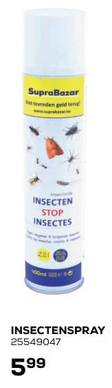 Aanbiedingen Insectenspray - Huismerk - Supra Bazar - Geldig van 25/05/2021 tot 22/06/2021 bij Supra Bazar