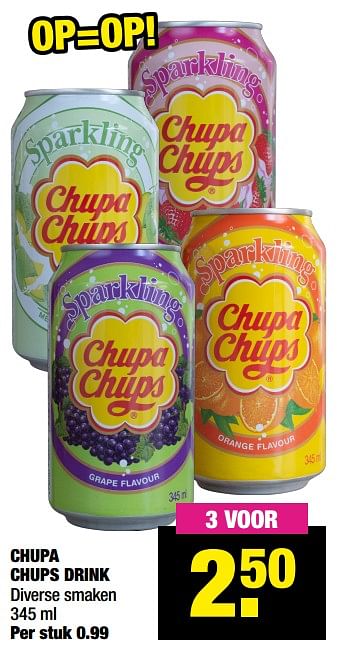 Aanbiedingen Chupa chups drink - Chupa Chups - Geldig van 25/05/2021 tot 06/06/2021 bij Big Bazar