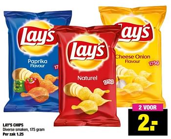 Aanbiedingen Lay`s chips - Lay's - Geldig van 25/05/2021 tot 06/06/2021 bij Big Bazar