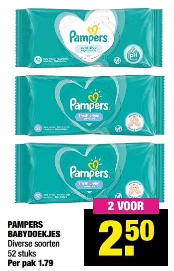 Aanbiedingen Pampers babydoekjes - Pampers - Geldig van 25/05/2021 tot 06/06/2021 bij Big Bazar