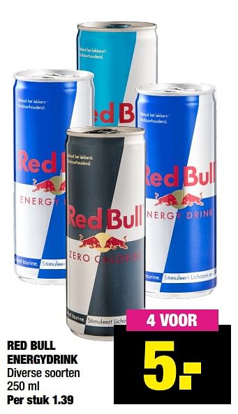 Aanbiedingen Red bull energydrink - Red Bull - Geldig van 25/05/2021 tot 06/06/2021 bij Big Bazar