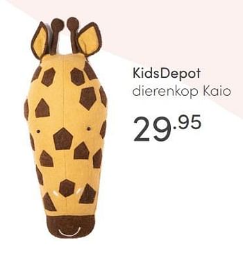 Aanbiedingen Kidsdepot dierenkop kaio - KidsDepot  - Geldig van 30/05/2021 tot 05/06/2021 bij Baby & Tiener Megastore