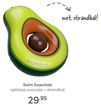 Aanbiedingen Swim essentials opblaas avocado + strandbal - Swim Essentials - Geldig van 30/05/2021 tot 05/06/2021 bij Baby & Tiener Megastore