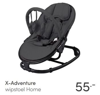 Aanbiedingen X-adventure wipstoel home - Xadventure - Geldig van 30/05/2021 tot 05/06/2021 bij Baby & Tiener Megastore