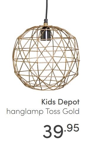 Aanbiedingen Kids depot hanglamp toss gold - KidsDepot  - Geldig van 30/05/2021 tot 05/06/2021 bij Baby & Tiener Megastore
