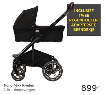 Aanbiedingen Nuna mixx riveted 2-in-1 kinderwagen - Nuna - Geldig van 30/05/2021 tot 05/06/2021 bij Baby & Tiener Megastore