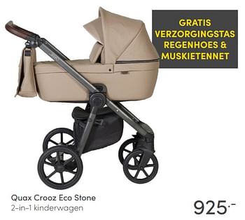 Aanbiedingen Quax crooz eco stone 2-in-1 kinderwagen - Quax - Geldig van 30/05/2021 tot 05/06/2021 bij Baby & Tiener Megastore