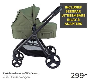 Aanbiedingen X-adventure x-go green 2-in-1 kinderwagen - Xadventure - Geldig van 30/05/2021 tot 05/06/2021 bij Baby & Tiener Megastore