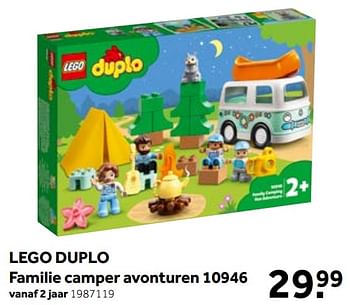 Aanbiedingen Lego duplo familie camper avonturen 10946 - Lego - Geldig van 01/06/2021 tot 20/06/2021 bij Intertoys