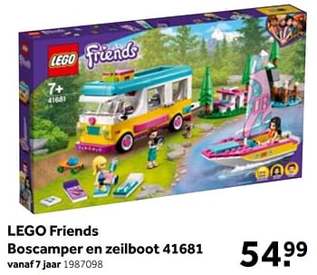 Aanbiedingen Lego friends boscamper en zeilboot 41681 - Lego - Geldig van 01/06/2021 tot 20/06/2021 bij Intertoys