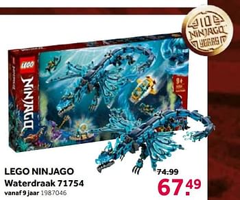Aanbiedingen Lego ninjago waterdraak 71754 - Lego - Geldig van 01/06/2021 tot 20/06/2021 bij Intertoys