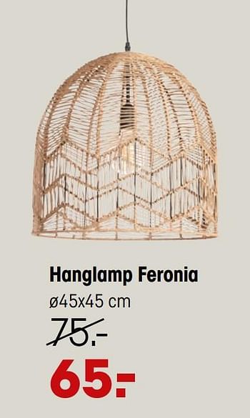 Aanbiedingen Hanglamp feronia - Huismerk - Kwantum - Geldig van 14/06/2021 tot 27/06/2021 bij Kwantum