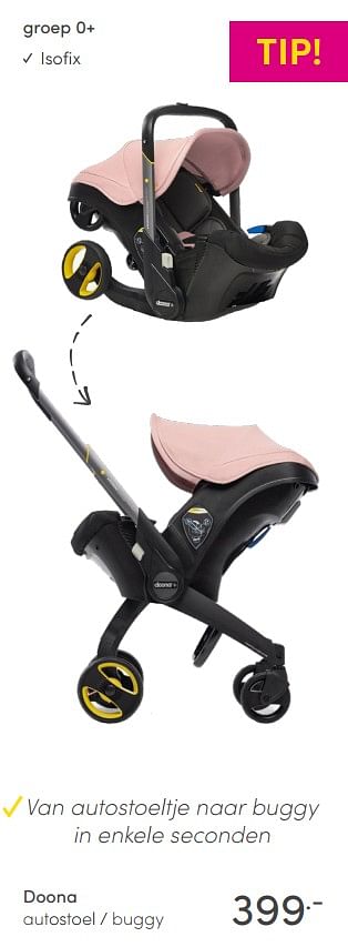 Aanbiedingen Doona autostoel - buggy - Doona - Geldig van 06/06/2021 tot 12/06/2021 bij Baby & Tiener Megastore