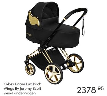 Aanbiedingen Cybex priam lux pack wings by jeremy scott 2-in-1 kinderwagen - Cybex - Geldig van 06/06/2021 tot 12/06/2021 bij Baby & Tiener Megastore