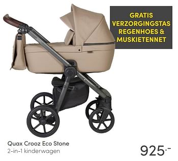 Aanbiedingen Quax crooz eco stone 2-in-1 kinderwagen - Quax - Geldig van 06/06/2021 tot 12/06/2021 bij Baby & Tiener Megastore