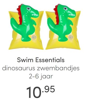Aanbiedingen Swim essentials dinosaurus zwembandjes - Swim Essentials - Geldig van 06/06/2021 tot 12/06/2021 bij Baby & Tiener Megastore