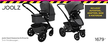 Aanbiedingen Joolz geo2 awesome anthracite 3-in-1 kinderwagen - Joolz - Geldig van 06/06/2021 tot 12/06/2021 bij Baby & Tiener Megastore