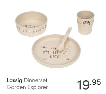 Aanbiedingen Lassig dinnerset garden explorer - Lassig - Geldig van 06/06/2021 tot 12/06/2021 bij Baby & Tiener Megastore