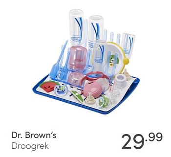 Aanbiedingen Dr. brown`s droogrek - DrBrown's - Geldig van 06/06/2021 tot 12/06/2021 bij Baby & Tiener Megastore
