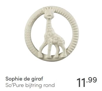 Aanbiedingen Sophie de giraf so`pure bijtring rond - Sophie de Giraf - Geldig van 06/06/2021 tot 12/06/2021 bij Baby & Tiener Megastore