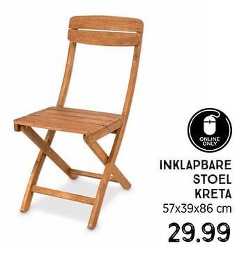 Aanbiedingen Inklapbare stoel kreta - Huismerk - Xenos - Geldig van 24/05/2021 tot 11/07/2021 bij Xenos
