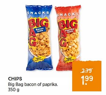 Aanbiedingen Chips big bag bacon of paprika - Big Bag - Geldig van 07/06/2021 tot 20/06/2021 bij Xenos