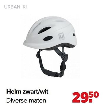 Aanbiedingen Helm zwart-wit - iki - Geldig van 07/06/2021 tot 03/07/2021 bij Baby-Dump