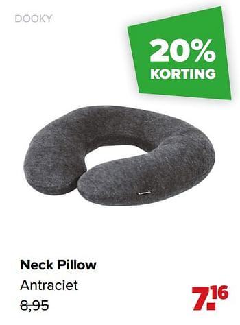 Aanbiedingen Neck pillow antraciet - Dooky - Geldig van 07/06/2021 tot 03/07/2021 bij Baby-Dump