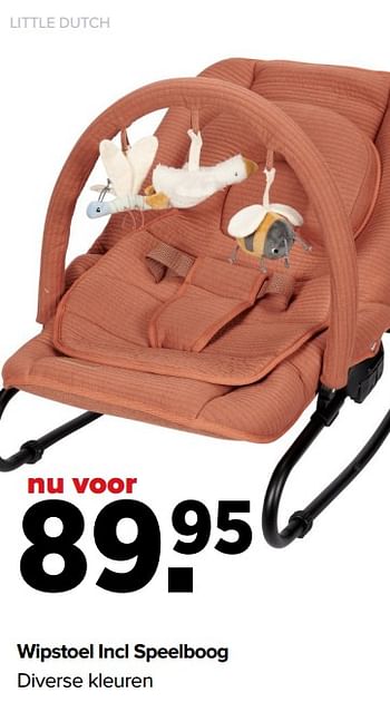 Aanbiedingen Wipstoel incl speelboog - Little Dutch - Geldig van 07/06/2021 tot 03/07/2021 bij Baby-Dump
