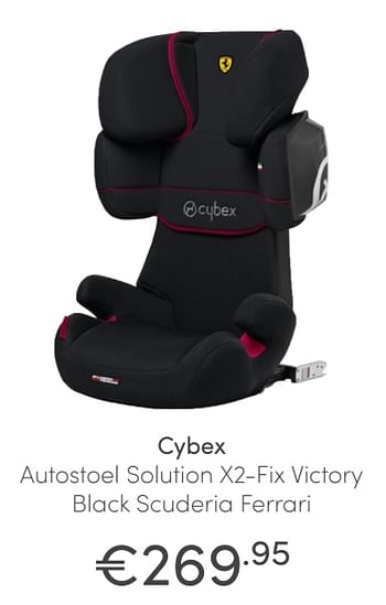 Aanbiedingen Cybex autostoel solution x2-fix victory black scuderia ferrari - Cybex - Geldig van 13/06/2021 tot 19/06/2021 bij Baby & Tiener Megastore