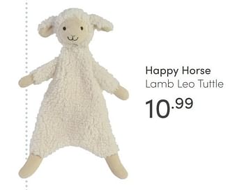 Aanbiedingen Happy horse lamb leo tuttle - Happy Horse - Geldig van 13/06/2021 tot 19/06/2021 bij Baby & Tiener Megastore