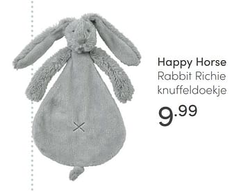 Aanbiedingen Happy horse rabbit richie knuffeldoekje - Happy Horse - Geldig van 13/06/2021 tot 19/06/2021 bij Baby & Tiener Megastore