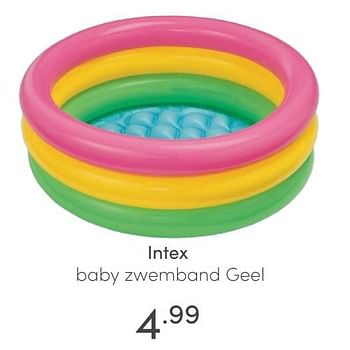Aanbiedingen Intex baby zwemband geel - Intex - Geldig van 13/06/2021 tot 19/06/2021 bij Baby & Tiener Megastore