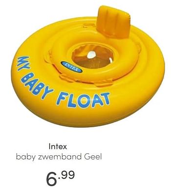 Aanbiedingen Intex baby zwemband geel - Intex - Geldig van 13/06/2021 tot 19/06/2021 bij Baby & Tiener Megastore