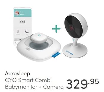 Aanbiedingen Aerosleep oyo smart combi babymonitor + camera - Aerosleep - Geldig van 13/06/2021 tot 19/06/2021 bij Baby & Tiener Megastore