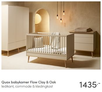 Aanbiedingen Quax babykamer flow clay + oak - Quax - Geldig van 13/06/2021 tot 19/06/2021 bij Baby & Tiener Megastore