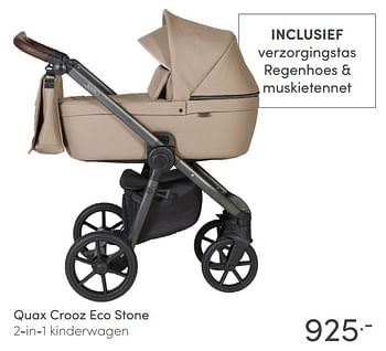 Aanbiedingen Quax crooz eco stone 2-in-1 kinderwagen - Quax - Geldig van 13/06/2021 tot 19/06/2021 bij Baby & Tiener Megastore