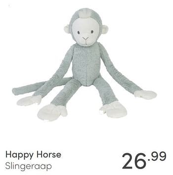 Aanbiedingen Happy horse slingeraap - Happy Horse - Geldig van 13/06/2021 tot 19/06/2021 bij Baby & Tiener Megastore