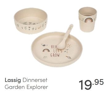 Aanbiedingen Lassig dinnerset garden explorer - Lassig - Geldig van 13/06/2021 tot 19/06/2021 bij Baby & Tiener Megastore