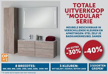 Aanbiedingen Totale uitverkoop modular serie -30% - Belbano - Geldig van 22/06/2021 tot 19/07/2021 bij Zelfbouwmarkt