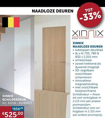 Aanbiedingen Xinnix schilderdeur - Xinnix - Geldig van 22/06/2021 tot 19/07/2021 bij Zelfbouwmarkt